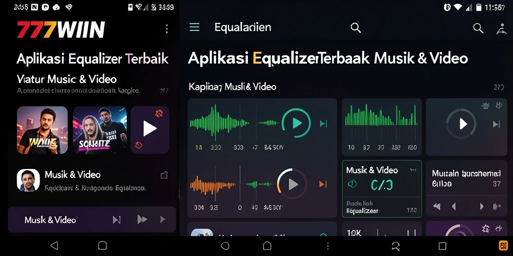 Antarmuka 777WIN dengan fitur equalizer yang lengkap dan atraktif.