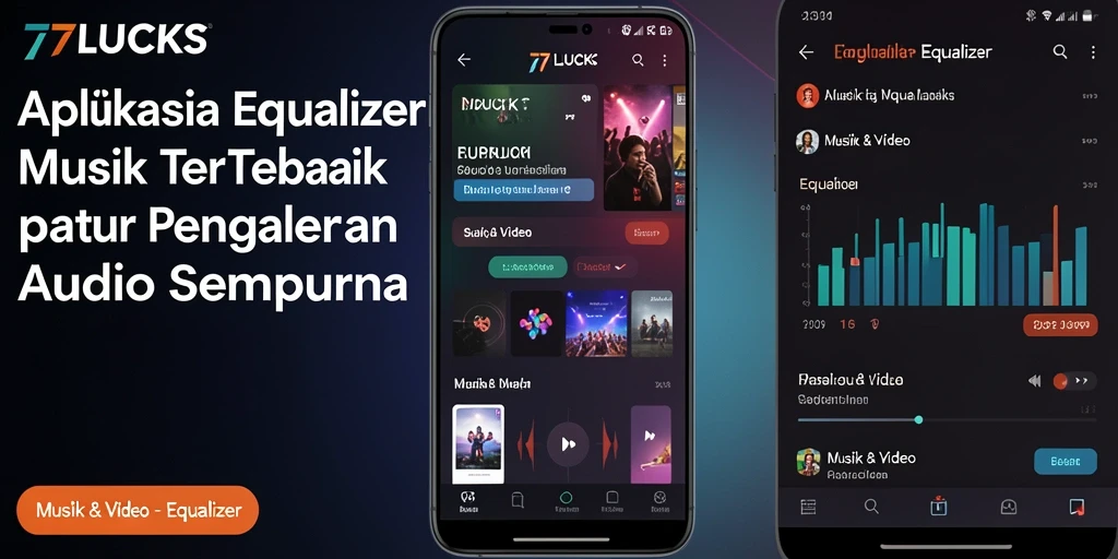 Antarmuka aplikasi Equalizer 77LUCKS yang sederhana dan fungsional.
