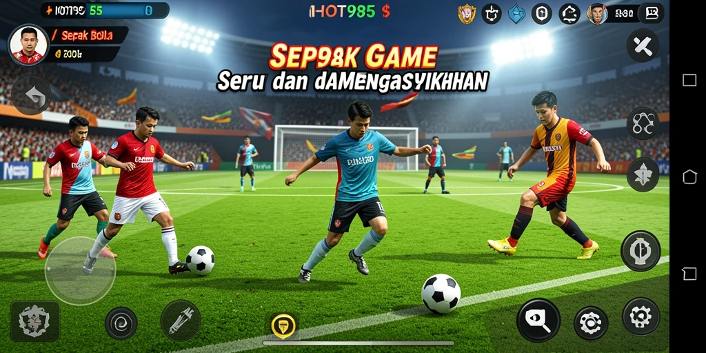 Tangkapan layar antarmuka game HOT985 dengan aksi Sepak Bola yang mendebarkan.