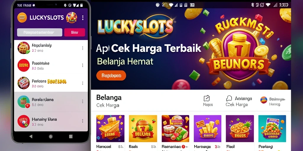 Tampilan antarmuka LUCKYSLOTS untuk cek harga produk.