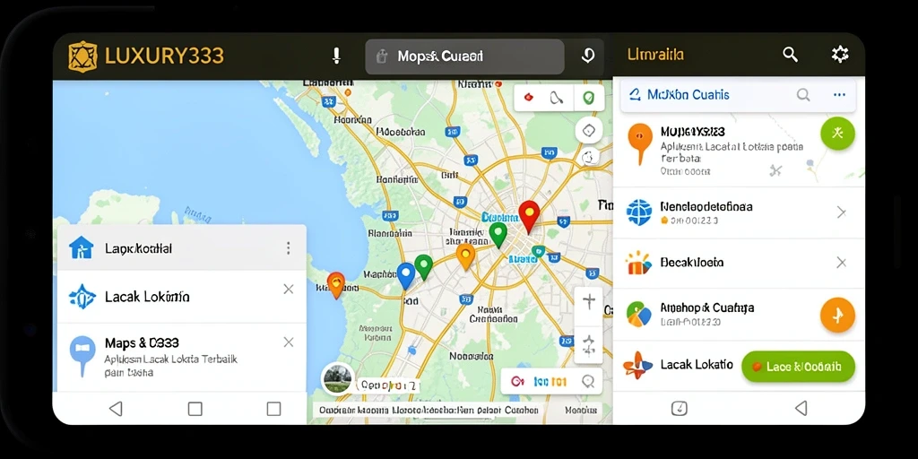Antarmuka LUXURY333 menampilkan lokasi dan informasi cuaca secara bersamaan.