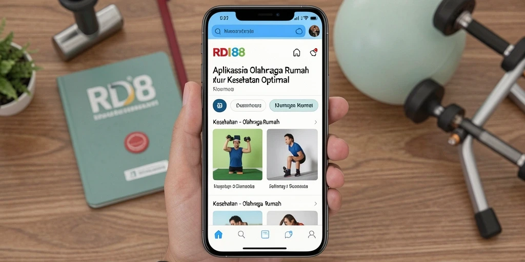 Tampilan antarmuka RDI88 untuk latihan olahraga di rumah.