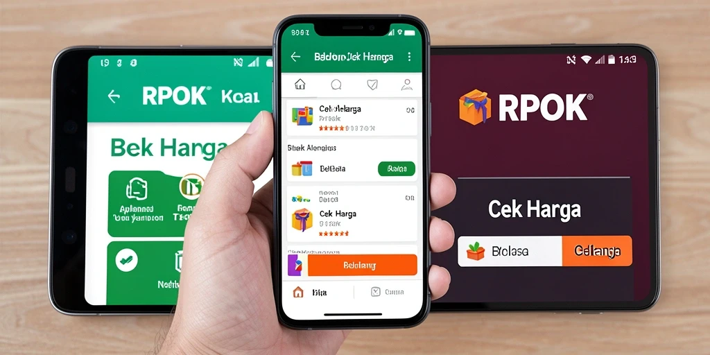 Antarmuka RPOK yang intuitif untuk cek harga produk.
