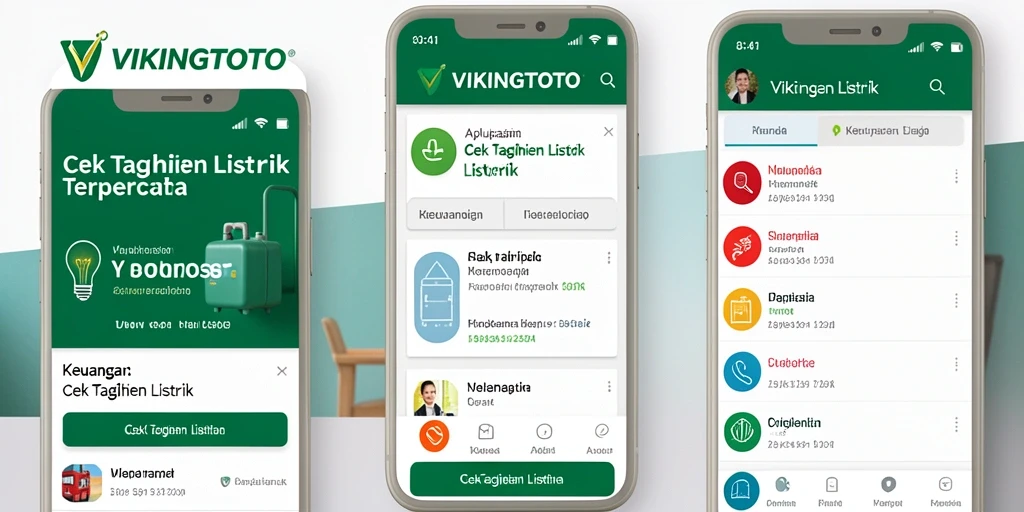 Tampilan antarmuka VIKINGTOTO untuk cek tagihan listrik yang sederhana dan informatif.