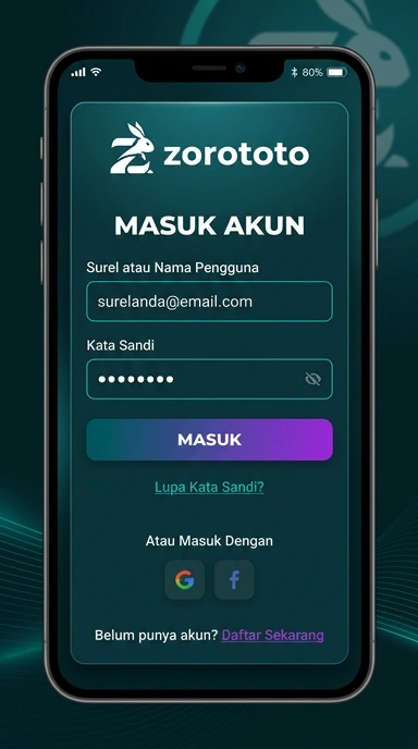Cara Masuk Akun Zorototo di Android